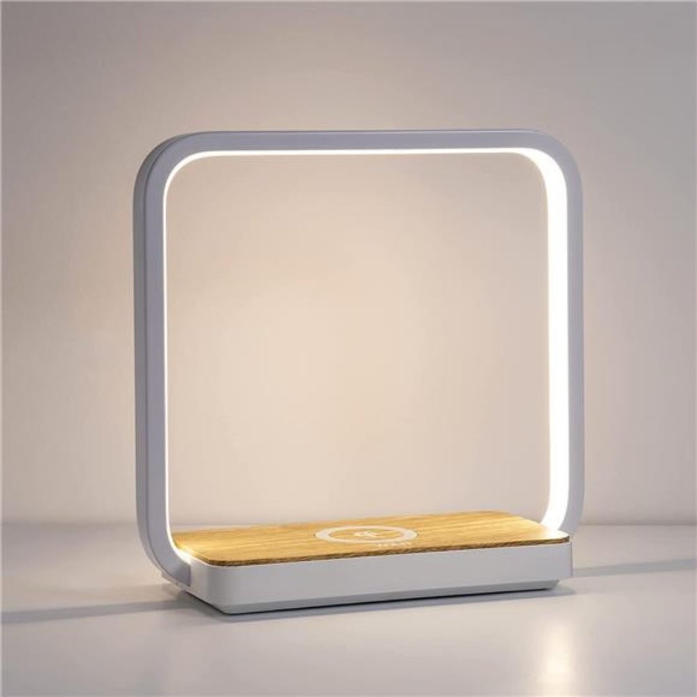 Bedside Lampwith Qi Wireless Charger,A13 Table lamp 3Step Dimmable Touch Control